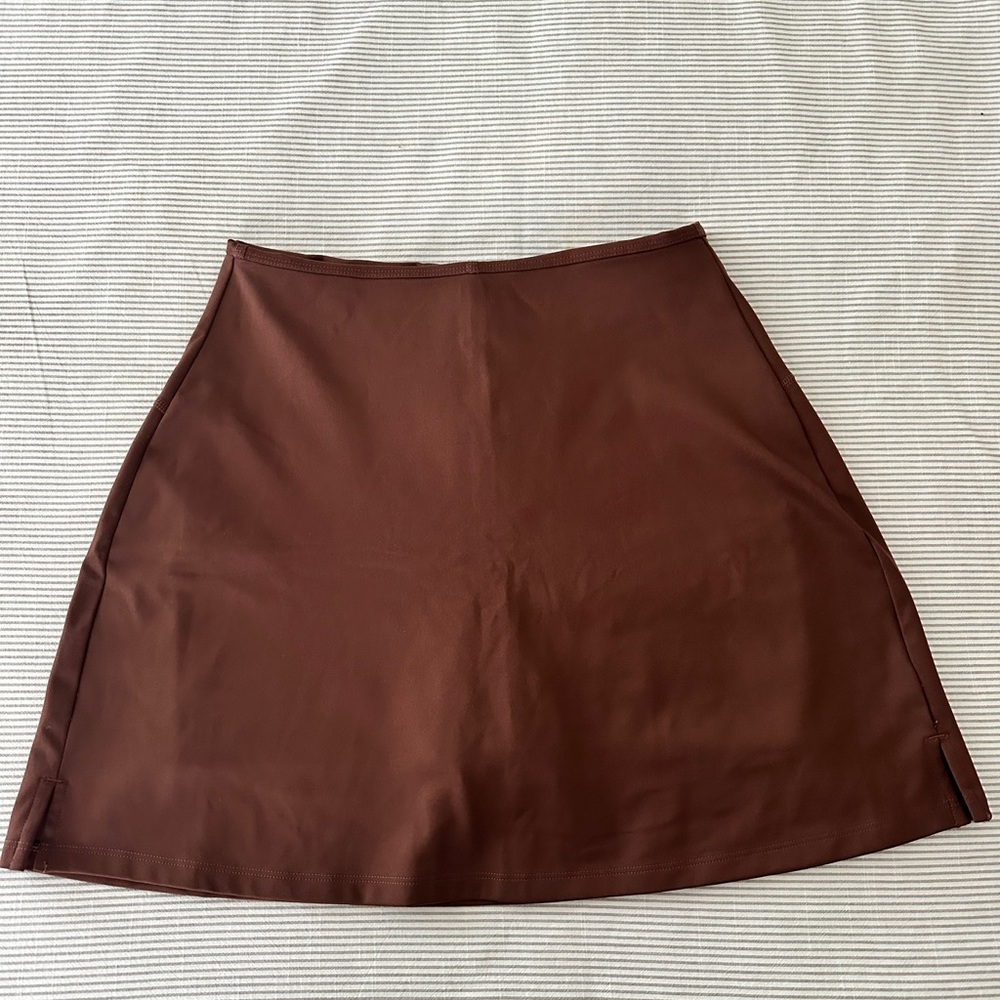 Girlfriend Collective Chocolate A-Line Skirt